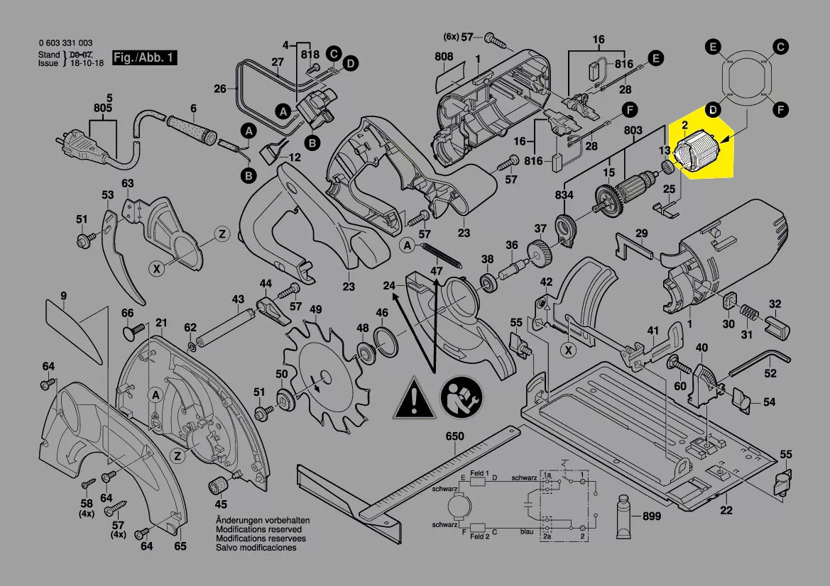 Stator réf. 1 619 P08 345 Bosch